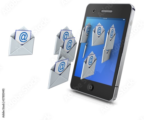 Illustration: smartphone e-mail smartphone e-mail