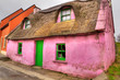 Pink cottage house in Doolin, Co. Clare, Ireland Pink cottage house in Doolin, Co. Clare, Ireland