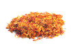 Safflower on white background