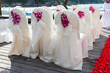 wedding venue set-up at the beach.