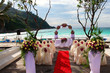 Wedding venue set-up at the beach.