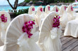 wedding venue set-up at the beach.