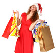 Young girl with Christmas gifts Young girl with Christmas gifts
