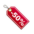 Etiqueta con texto -50% Etiqueta con texto -50%