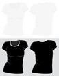 women's t-shirt template, vector