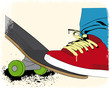 grunge styled skateboarding layout