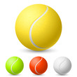 Realistic tennis ball in different colors
