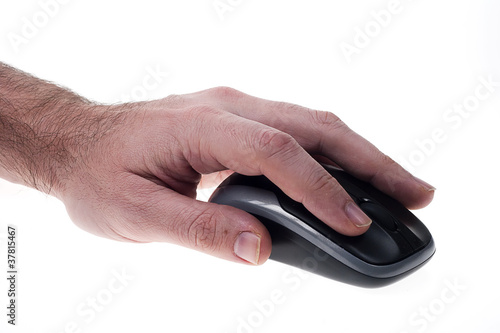 Photo: Male Hand on a mouse Male Hand on a mouse