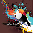 color bird abstract vector