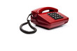 Klassisches rotes Telefon aus den Achtzigern