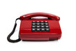 Klassisches rotes Telefon aus den Achtzigern