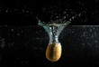 Kiwi splash in water Kiwi splash in water