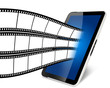 Tablet mit Filmstreifen
