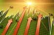 Financial and business chart and graphs