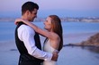 Attractive Wedding Couple Outdoors