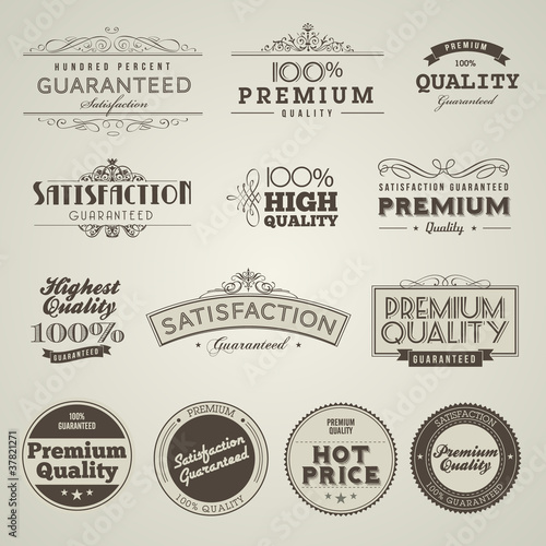 Vintage Styled Premium Quality labels