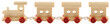locomotive 3 wagons jouet bois