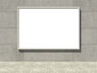 Blank billboard on concrete wall