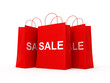 Shopping red bags