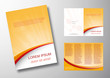 Editable brochure, orange background # Vector