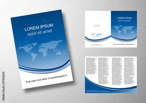 Vector: Editable brochure, world background # Vector Editable brochure, world background # Vector