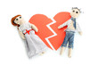 Two voodoo dolls boy and girl