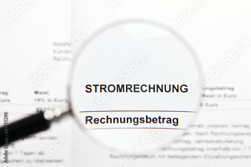 Foto: Stromrechnung Stromrechnung