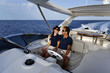 Italy, Tuscany, Elba Island, luxury yacht Azimut 75'