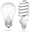 Set energy saving light bulb lamp electricity