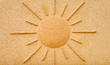 Sunshine in stone on a wall
