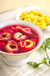 Traditional christmas borscht with dumplings Traditional christmas borscht with dumplings