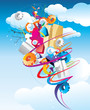 composicion abstracta en vector