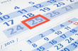 Photo: Blue calendar page close up Blue calendar page close up
