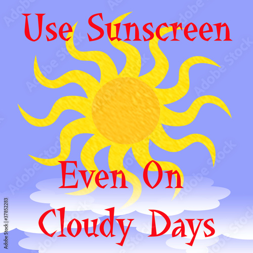 Illustration: use sunscreen poster use sunscreen poster