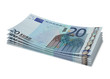 Stack of 20€ bills