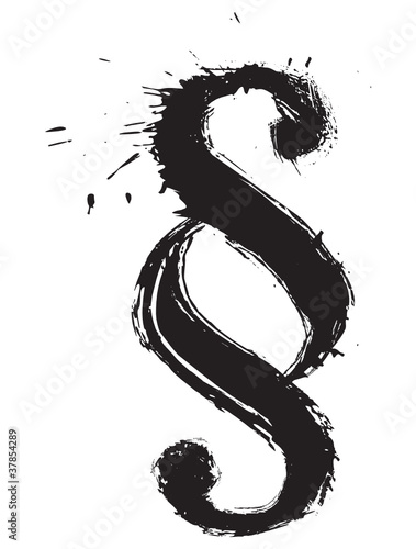 Vektor: Symbol of paragraph created in grunge style Symbol of paragraph created in grunge style