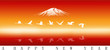 Fuji Mt. for happy new year, vector image