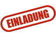 Stempel rot rel EINLADUNG