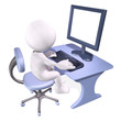 Man sitting at a desk