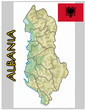 albania europe map coat seal emblem flag albania europe map coat seal emblem flag
