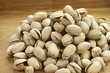 Pistachios on wood Pistachios on wood
