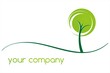 green Eco friendly business logo design