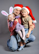 portrait of his father and his two children