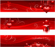 red valentines greating card design