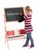 Mädchen mit Kindertafel