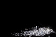 Diamonds on a black background with copy space