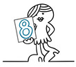 figur nummerngirl zeigt runde 8 figur nummerngirl zeigt runde 8