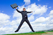 Foto: triumphant businessman triumphant businessman