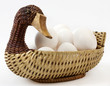Duck basket with eggs