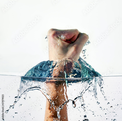 Photo: Fist Punching Water Fist Punching Water